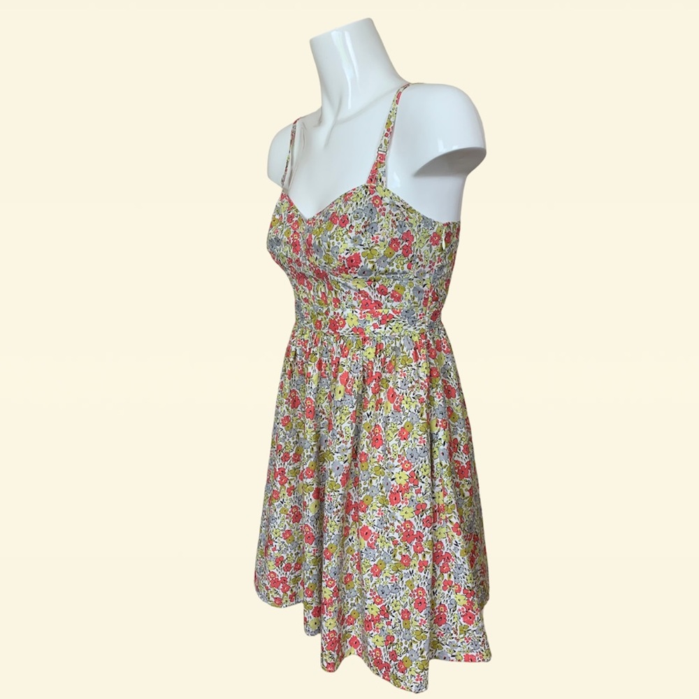 Fossil Floral Print Strappy Fit and Flare Sweetheart Neckline Dress Small - Picture 9 of 13
